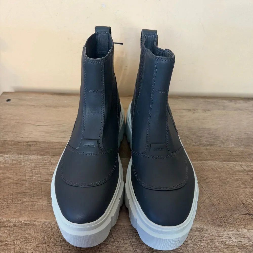 NWT SOREL 8 Caribou X Waterproof Leather Platform Chelsea Boots shoes NL5014-093 - Picture 2 of 8
